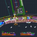 پلان طراحی مرکز تفریحی ساحلی DWG  دانلود پروژه