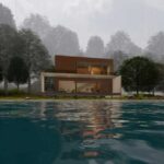پروژه کامل طراحی ویلا پیلوتی کنار دریاچه به همراه تمام مدارک معماری  دانلود پروژه