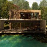 پروژه کامل طراحی ویلا پیلوتی کنار دریاچه به همراه تمام مدارک معماری  دانلود پروژه